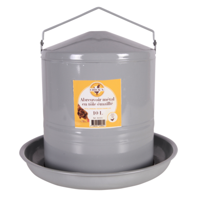 Metal chicken drinker | epoxy coated (10 L)