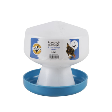 Plastic chicken drinker | blue | (0.6 L)