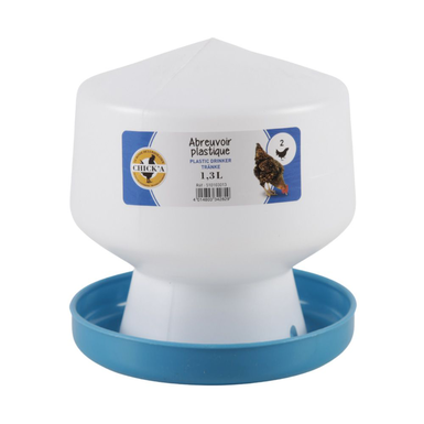Plastic chicken drinker | blue | (1.3 L)