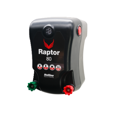 Hotline Raptor 80 energiser | 0.80J 6/12 volt & 230 volt input