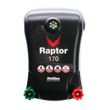 Hotline Raptor 170 energiser | 1.70J 6/12 volt & 230 volt input