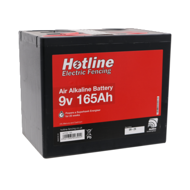 Hotline 9v air alkaline battery | 9v 165amp/hr