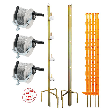 Hotline 400m galvanised wire three reel system